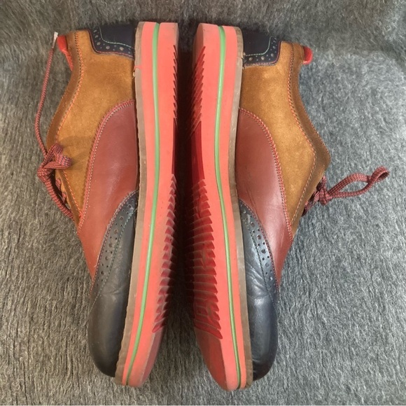 BRAKO SHOES Sz 40 Colour Block Brogue Oxfords Wingtip Lace  Up Leather Shoes - Picture 5 of 8